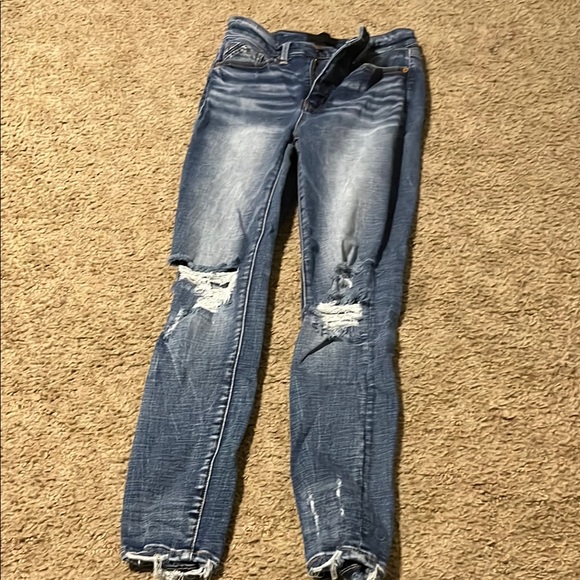 Distressed Blue Jeans for Women - Picture 1 of 1